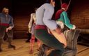 Wraith ward: Rudowłosa elf zostaje poręczona przed piratami - parodia porno Warcraft