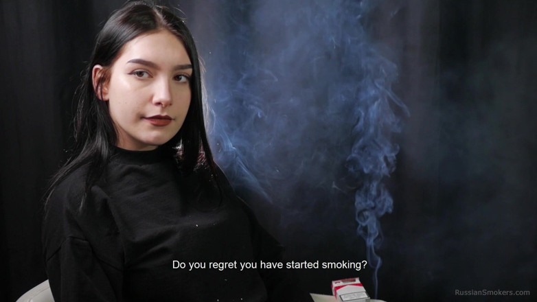Russian Smokers: Young Brunette Smoker Interview - Calm Voice, Deep Inhales, Honest Addiction...