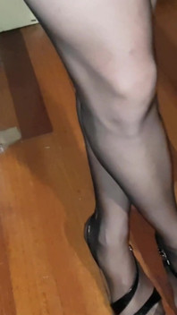 Dani_leg and Amazing Sexy Legs in Black Pantyhose