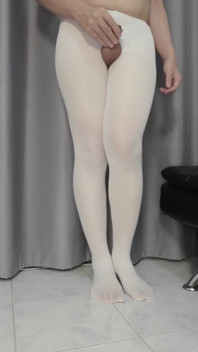 Colección de lencería de Sissykanisa ep17: pantimedias blancas abiertas