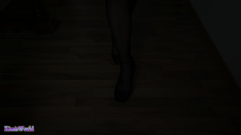 KimisWorld: High Heel Clicks on Wooden Floor - Slow Walking Heel Sound...