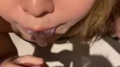 Avsugning honom tills han cum i min mun