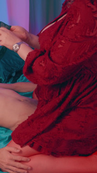 Gloved Handjob Hand Over Mouth - Dominant MILF Medical Gloves Edge & Humiliate Skinny Guy POV