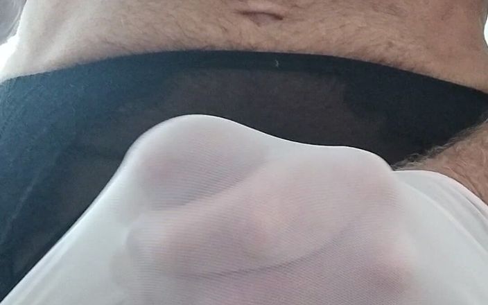 dragontrainer5: Sukienka Crossdresser Strips odsłaniająca nowe różowe majtki i stanik