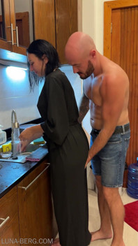 My Housewife in the Kitchen Gets My Hard Cock Going.