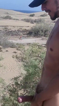 Exhib & Blowjob to Stranger in the Dunes - Gran Canaria, Maspalomas!!!