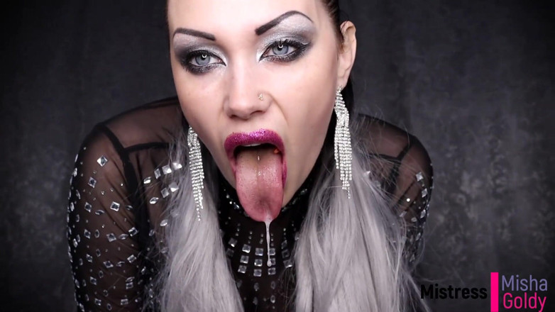 Goddess Misha Goldy: 女神唾崇拝と敗者への唾吐き屈辱!