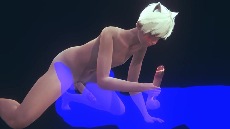 Yaoitube: Yaoi Femboy - Sexy Neko Femboy Hard Sex Part 1