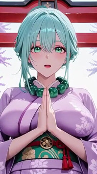 Diosa Kimono púrpura! No puedo manejar la mojada debajo de la puerta de torii red