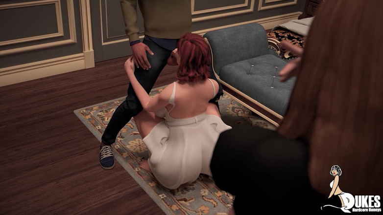 Dukes Hardcore Honeys: La rossa sexy succhia il cazzo e guarda il suo...