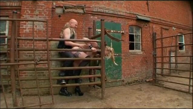 Absolute BDSM films - The original: Big boobs girl tits squeezing chaining in the farm