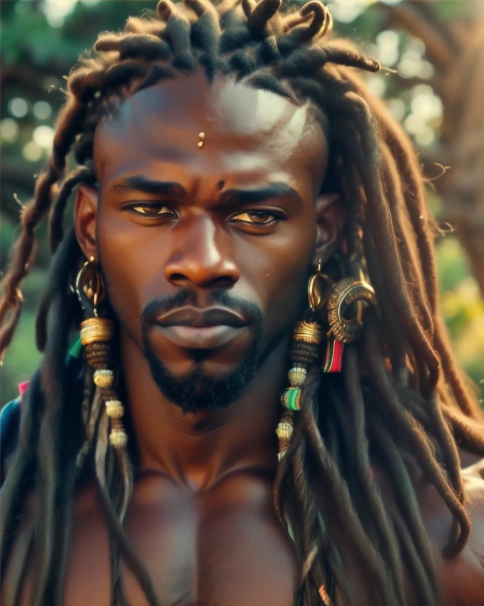 Jacks: Afrikaanse man in de natuur