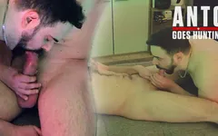 Straight Foreigner Guy Gets His Huge Cock Sucked by Me Again, Tries to Suck Me and I Cum on His Tigh -9th Visit-