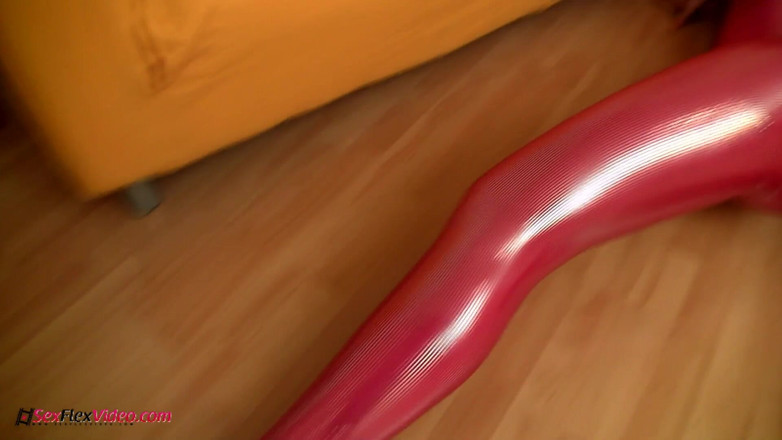 Sexflex video: fidanzate lesbiche flessibile in spandex