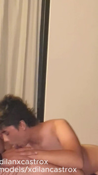 I Fuck a Beautiful Twink Bareback Outdoors and Then We Enter My House to Continue Fucking