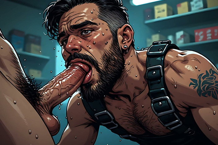 Erotic Man: Dirty Talk and Blowjob Art