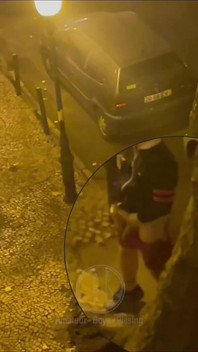 Amateur Boy Caught Peeing in the Street