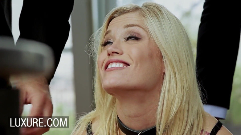 Luxure: Submissive ash Hollywood handles 2 men