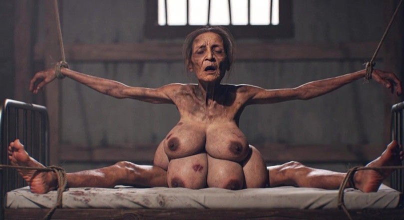 YOUR BEST FANTASY: Old Granny with 6 Breasts in Bondage - Extremely Horny &amp; Cumming Hard (ai)
