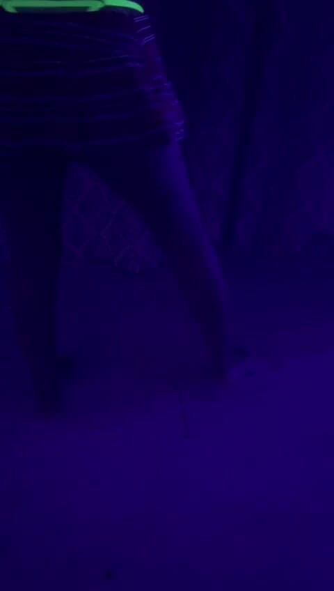 Caramela Sluty Wife: Twerking Perfect Body Short Skirt Neon Lingerie Close up MILF...