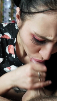 [4k Remastered] Pigtails & Pajamas Blowjob & Swallow