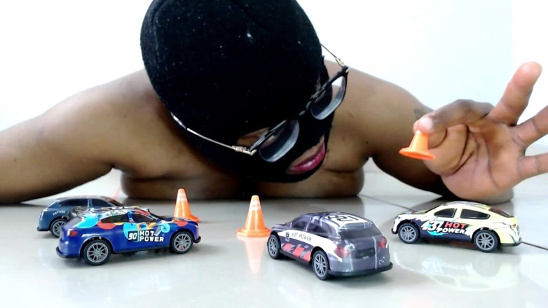 Maeling: Nascar Race Truck Breast Stomping and Crushing
