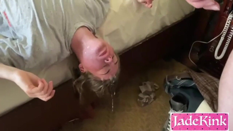 Jade Kink: Echte sexy vriendin throatpie enorme pik