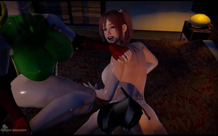 3DHentaiBeauties: Cammy und Honoka fußfetisch-spaß