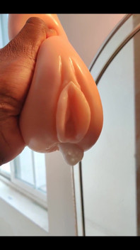 Squeezing My Cum Out of an Onahole After Using It