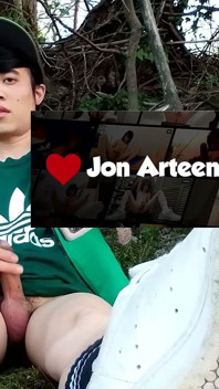 Jon Arteen. Twink's Jerk off Outdoor in Nature Ends in a Frustrating Ruined Orgasm. Solo Tease, Long Build-up, Loss of Control