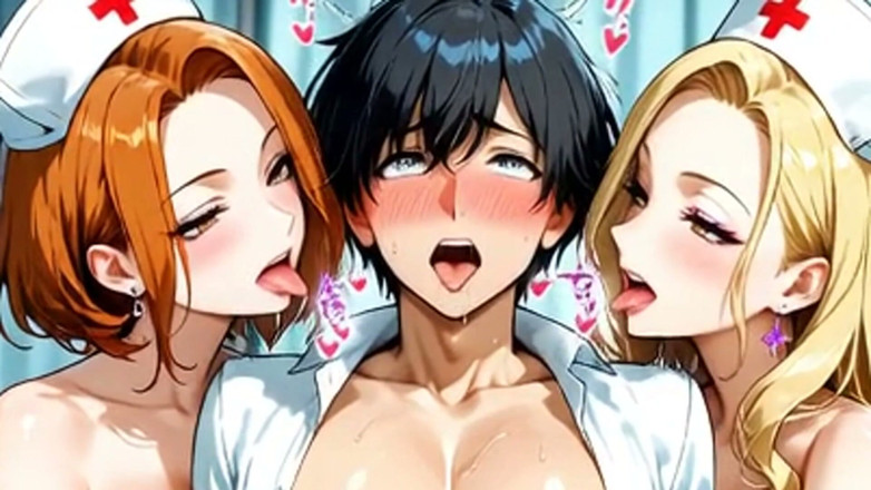 Waifu hentai narrated: 成人変態患者が部屋の赤ちゃん看護師全員とセックス