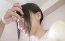 Japan Lust: 물방울 도트 드레스를 입은 귀여운 일본 소녀