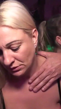 Badgirl and Anastasia Hot Gangbang in Swinger