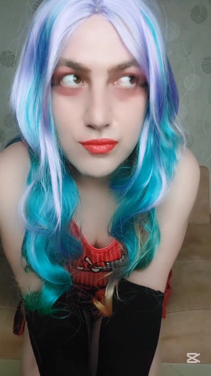 Kitty_Cross: La modella effeminato bbw bionda ladyboy cosplayer