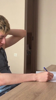 The Guy Distracted His Stepbrother From His Lessons, Licks His Asshole Part 1