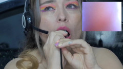 Angel eyes studio: 내 입과 내시경에 딜도 두개를 가지고 노는 중