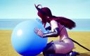 Wraith ward: Dämonenmädchen lutscht einen hüpfenden ball