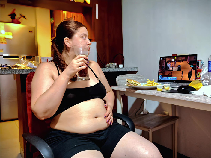 Nicole Passat: Sesi menyumbat perut Burger Nicole