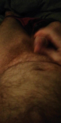 Wank Huge Load Onto My Ginger Hairy Belly and Bush