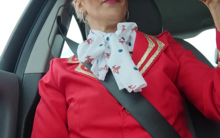 Serenexx: Masturbasi taksi pramugari - cosplay - serenexx