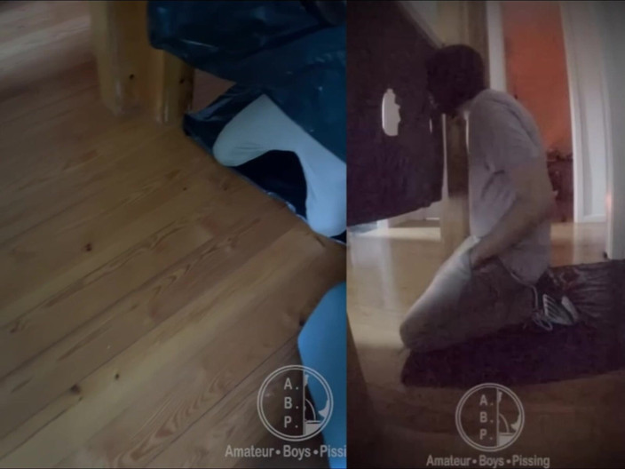 AmateurBoysPissing: Chico Amateur Ordenado a Ponerse De Rodillas, Con Los Ojos...