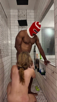 BBC Anal Fucking Feral Slut in the Shower