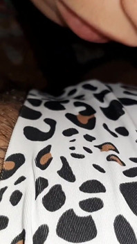 I Cum in My Girlfriend's Mouth Through Her Leopard Panties
