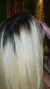 Asian Bimbo Blonde Silicone Deep Throat and Fuck and Creampie by Monger