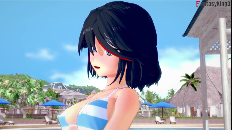 Fantasy king: Ryuko Matoi 섹시한 비키니 섹스