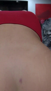 Horny Babe Lacy Tate Showed up in Her Sexiest Red Thong Ready to Fuck