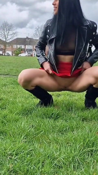 Outdoor Nudity with No Panties so You Can See My Pussy and Peeing