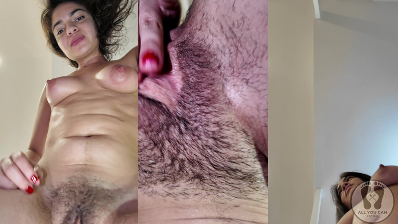 All You Can Fetish: 4k behaarte muschi necken Twerk masturbiert in strümpfen für dich