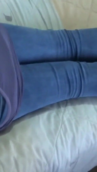Enjoying our maid, she masturbates and I cum on her ass with panties on
