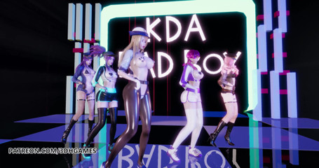 3D-Hentai Games: Red Velvet - Bad Boy Strip dance, Ahri, Akali, Kaisa, Evelynn,...